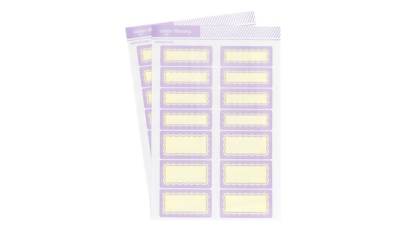 Color Theory Label Stickers - Lavender Soda Scalloped Border gallery