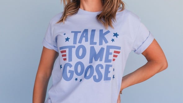 Talk To Me Goose - Pippi Tee - Dusty Blue gallery