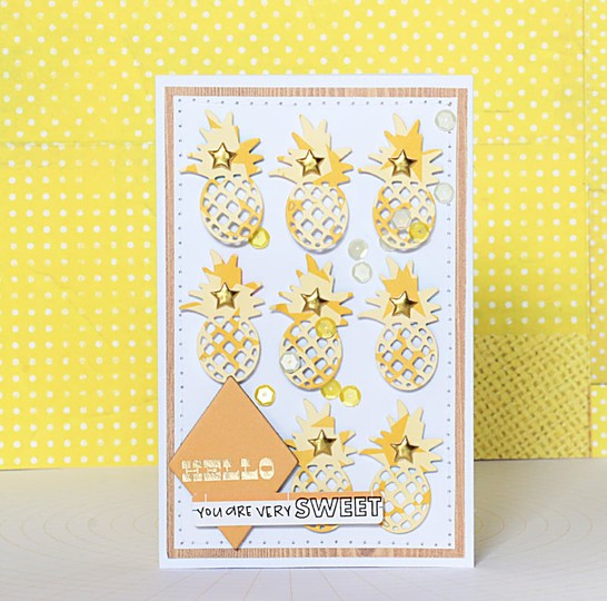 Pineapple card by natalie elphinstone original