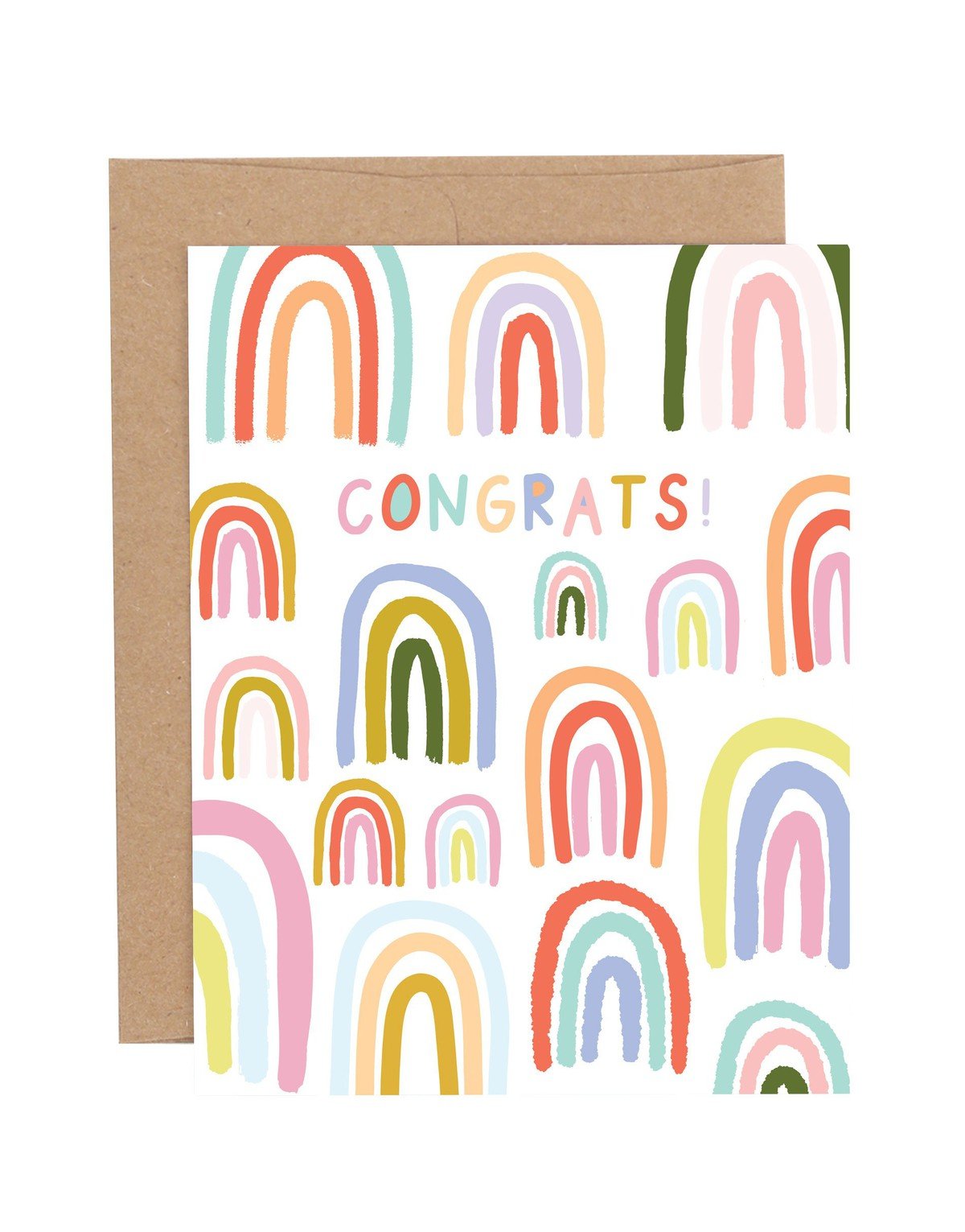 Rainbow Congrats Greeting Card item