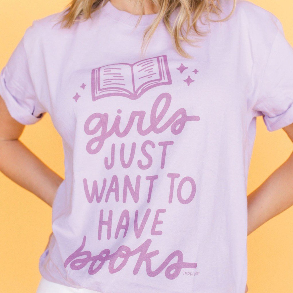 Girls Just Want to Have Books - Pippi Tee - Lilac item
