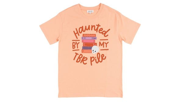 Haunted By My TBR Pile - Pippi Tee - Peachy Pink gallery