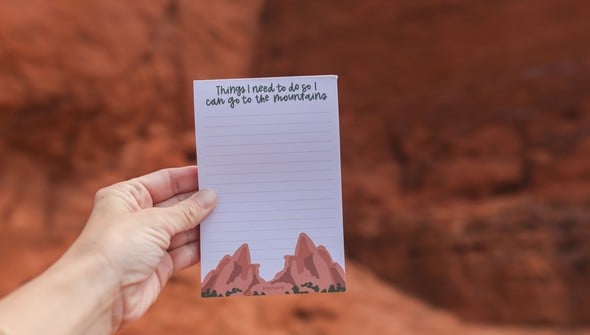 Go To The Mountains Notepad gallery