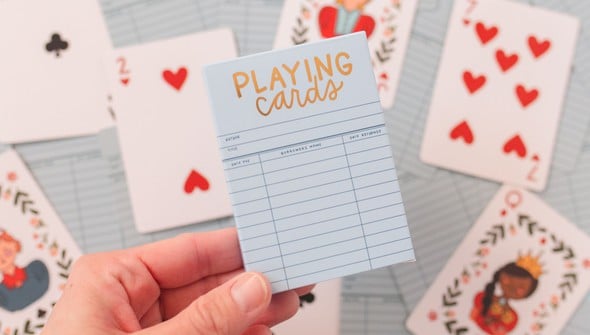 Sky Blue Library Card Deck Of Playing Cards gallery