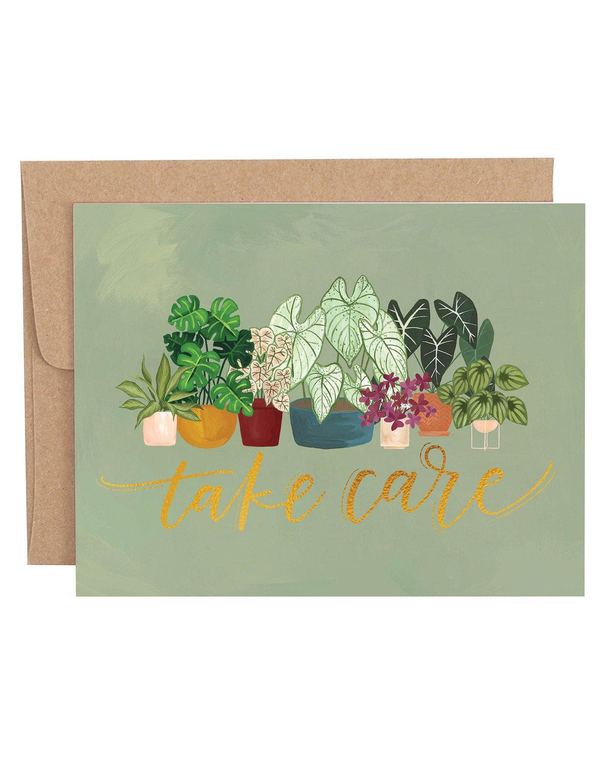 Take Care Houseplants Greeting Card item