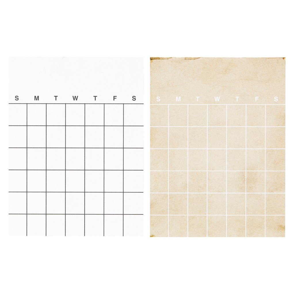 Calendar Notepad - 3×4 White & Aged item