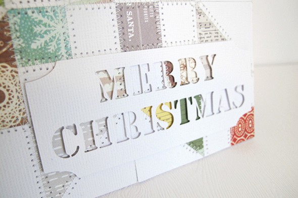 Merry Christmas Quilted Square Card by juleshollis gallery