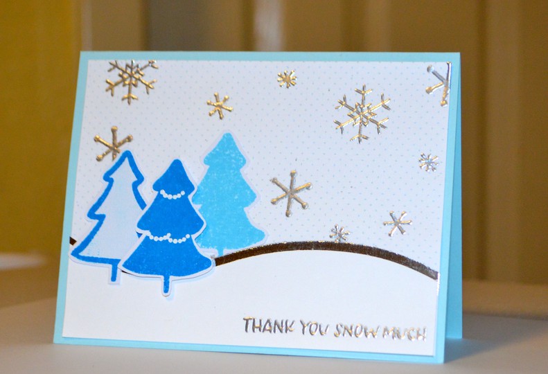Thank you snow much tree card original
