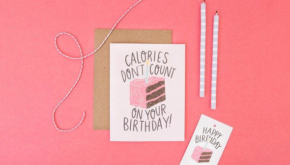 Calories Don't Count Cake Greeting Card gallery