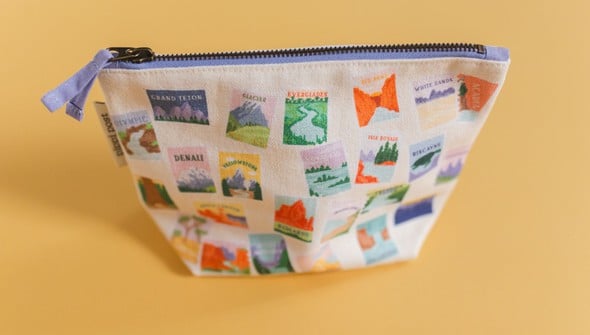 National Parks Stamps Canvas Pouch  gallery